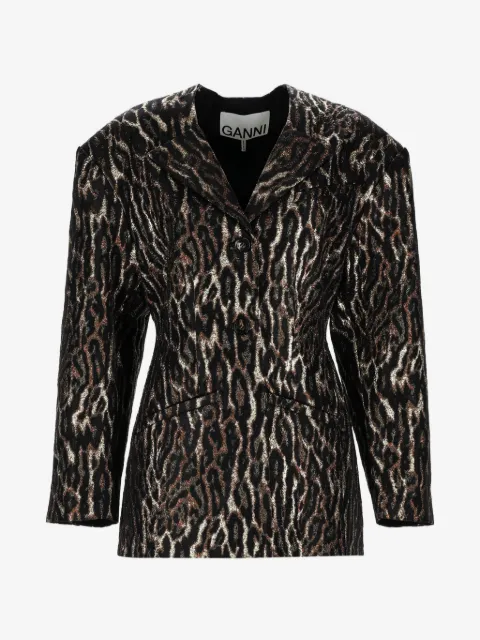 GANNI Blazer animal print