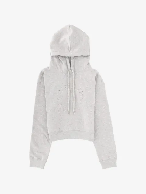 Stella McCartney logo-embroidered cropped hoodie