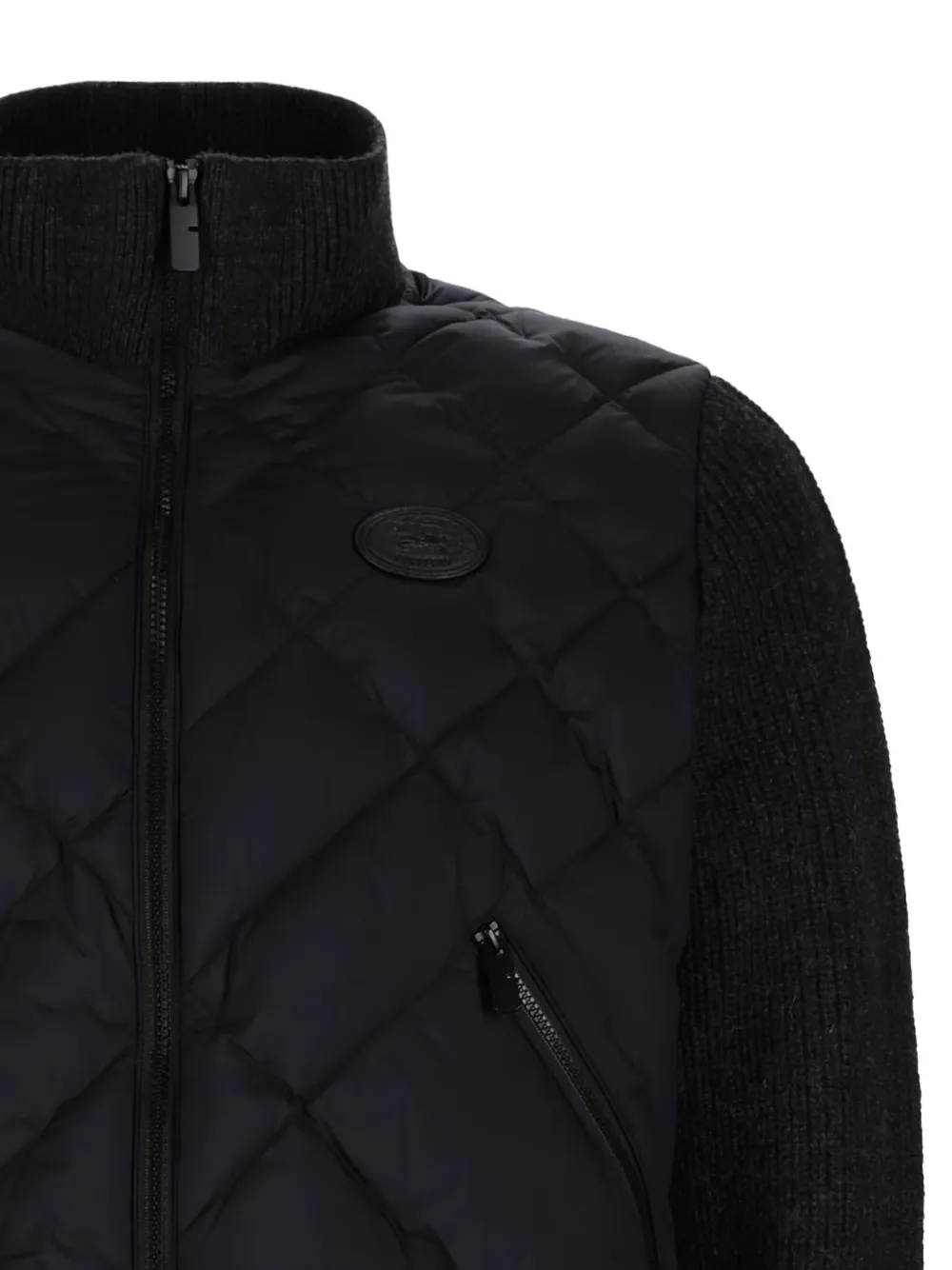  Burberry Quilted Panelled Jacket - Black 