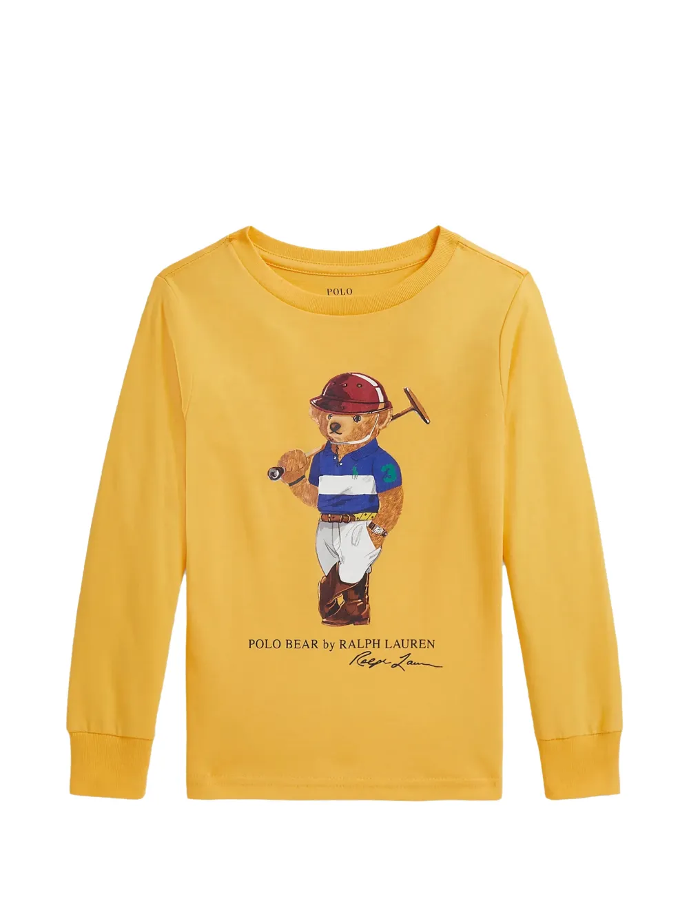 POLO RALPH LAUREN KIDS graphic long-sleeve T-shirt - Giallo