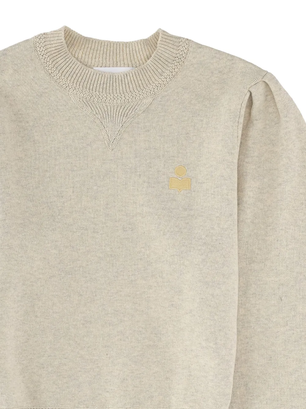 Kelaya Puff-Sleeve Logo Sweater