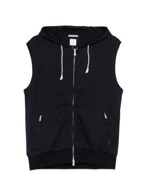 Eleventy hooded zip-up gilet