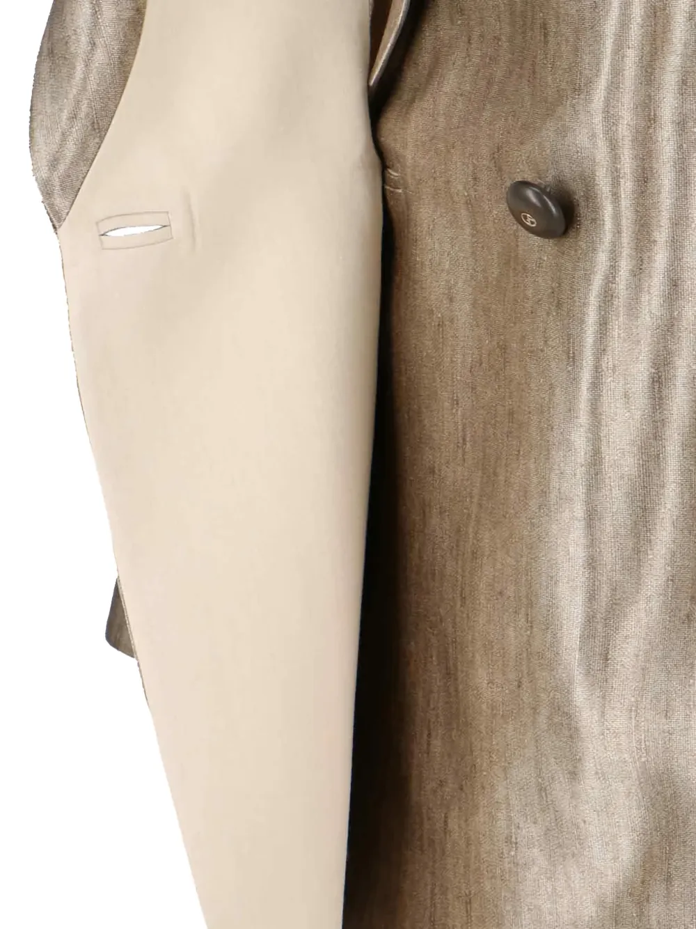 Giorgio Armani Blazer met dubbele rij knopen Beige