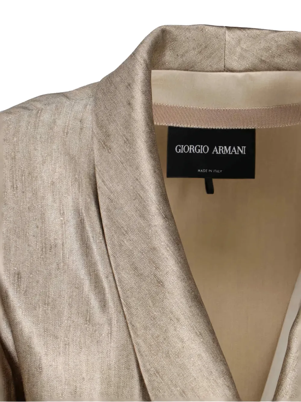 Giorgio Armani Blazer met dubbele rij knopen Beige