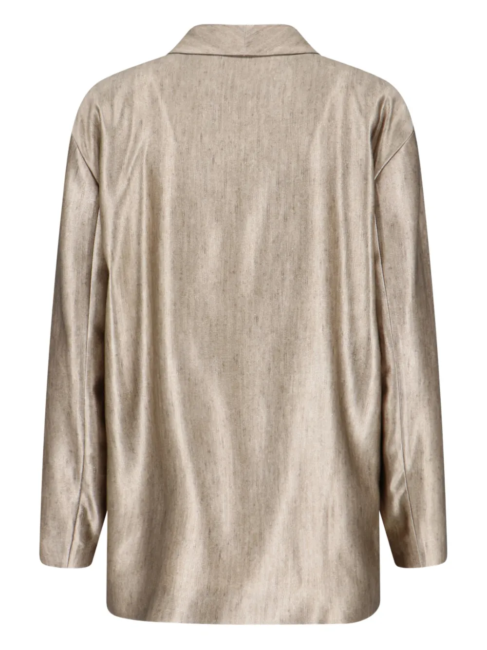  Giorgio Armani Double-breasted Silk Blazer - Neutrals 