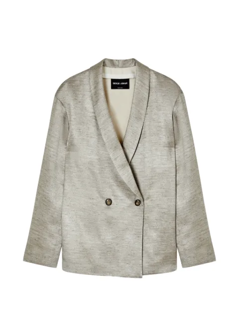 Giorgio Armani tussah silk double-breasted jacket