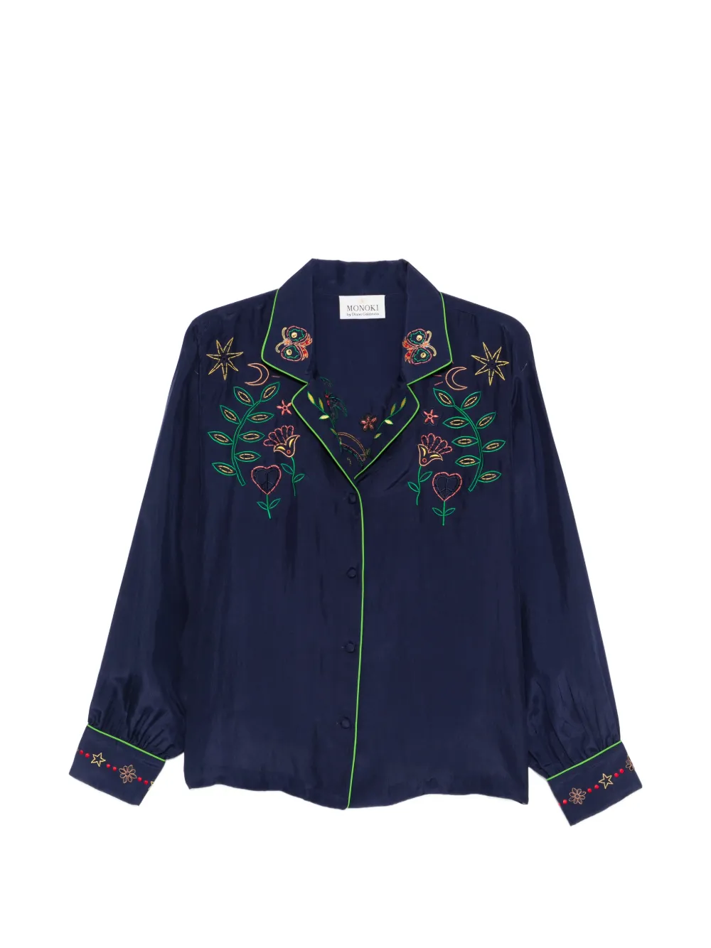 MONOKI embroidered pyjama set - Blau