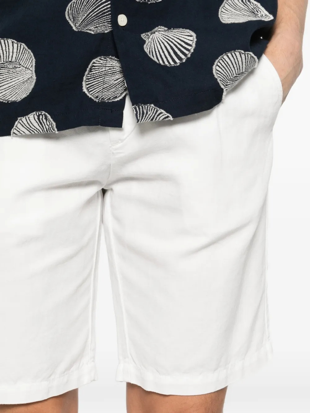 Eleventy Shorts met trekkoord Wit