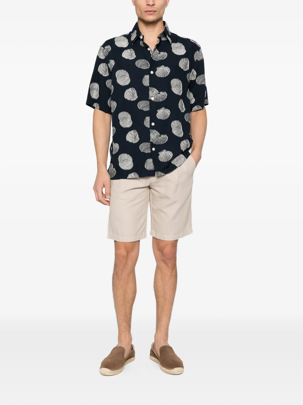 Eleventy drawstring pleated shorts - Beige