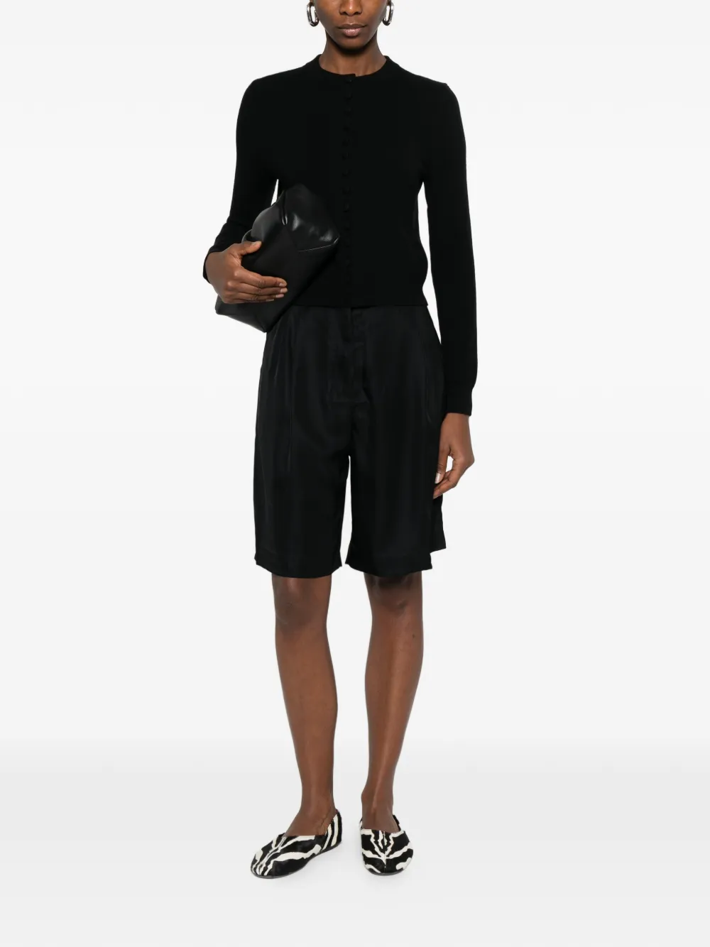 Lisa Yang Wilona button-up vest Zwart