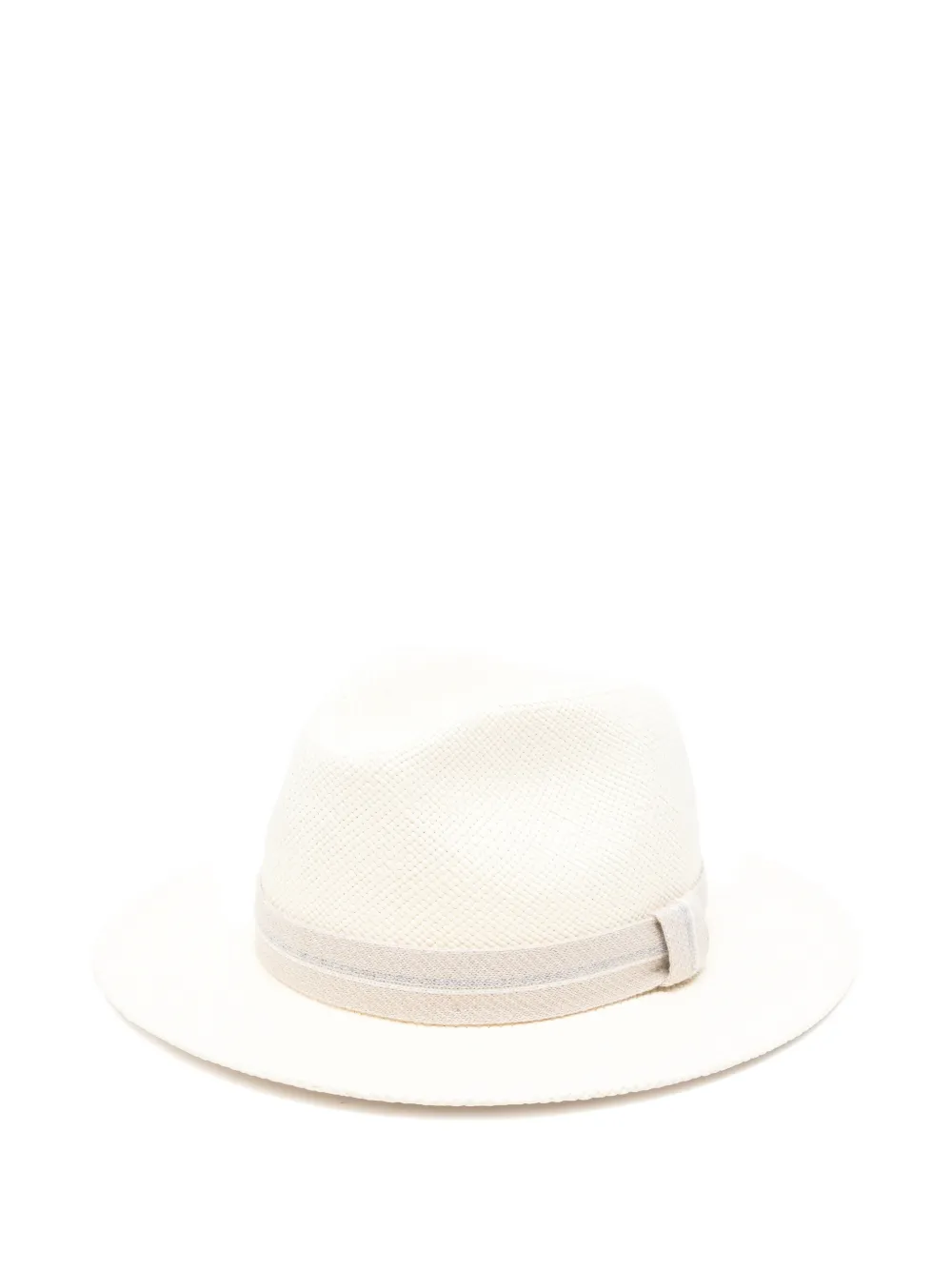 Eleventy ribbon trim hat - Bianco