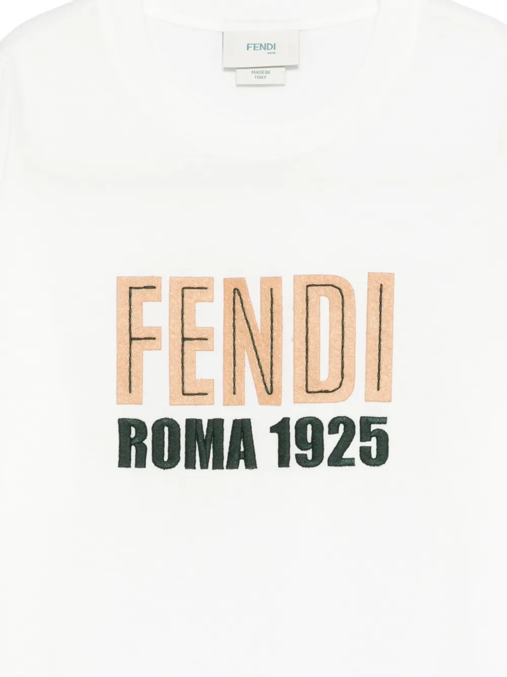 Fendi Kids Effen T-shirt Wit