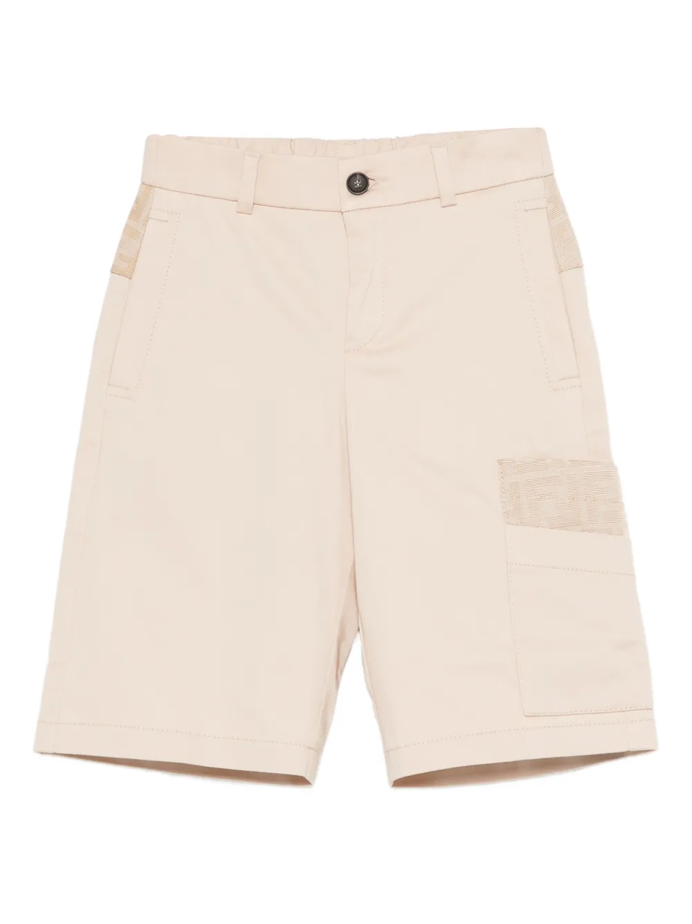 Fendi Kids patch shorts - Toni neutri