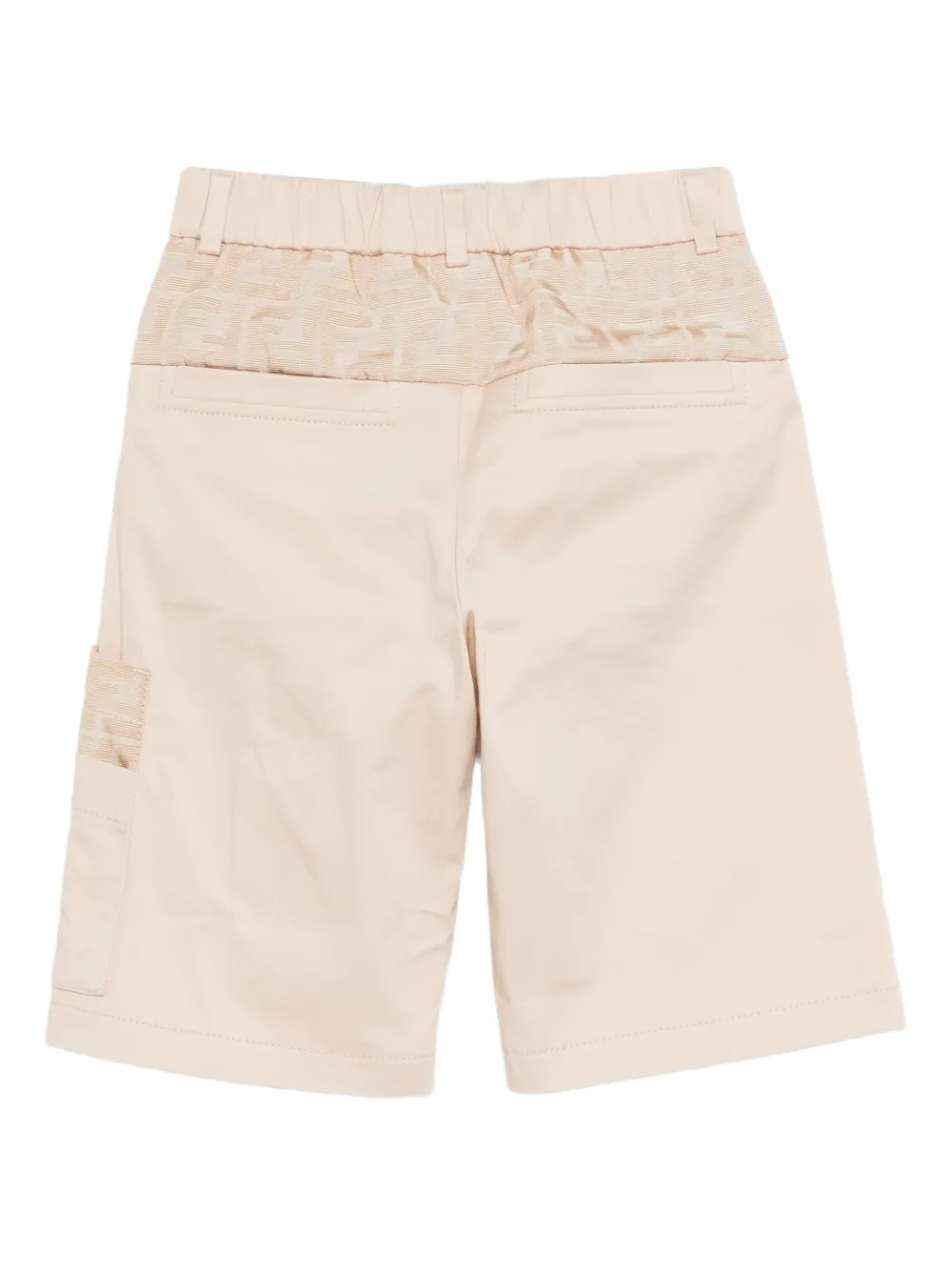  Fendi Kids Patch Shorts - Neutrals 