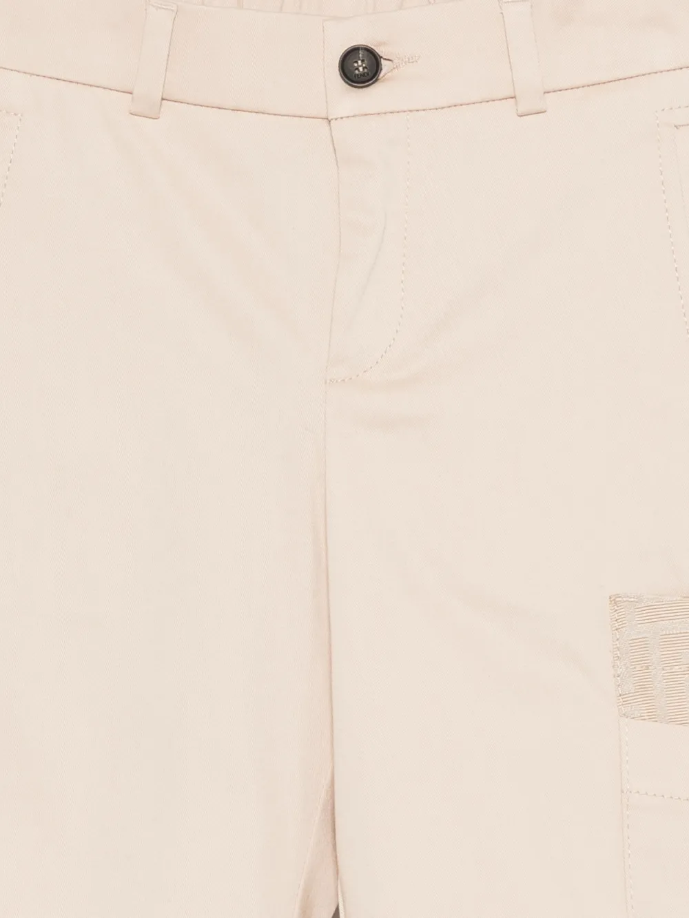  Fendi Kids Patch Shorts - Neutrals 
