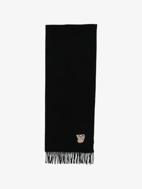 Valentino Garavani monogram fringed scarf