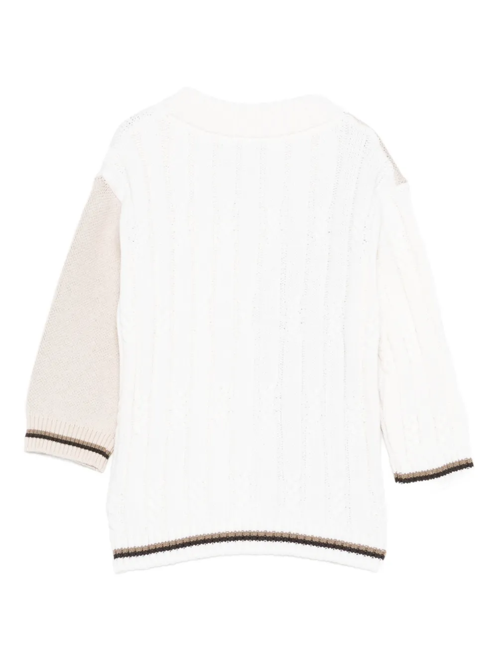  Fendi Kids Bear-embellishment Cardigan - White 