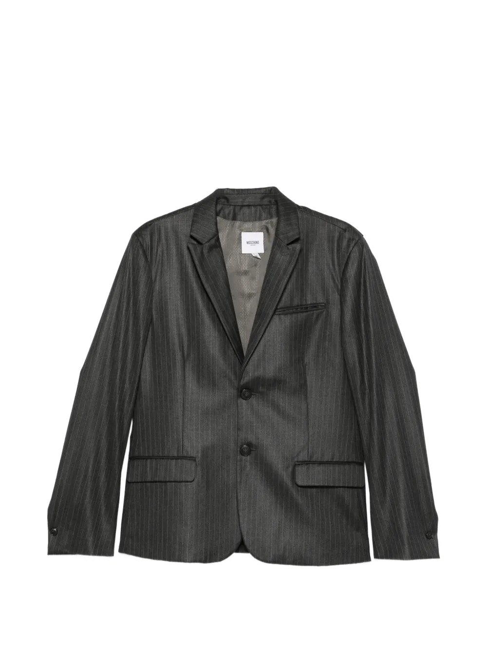 Moschino Pre-Owned Blazer gessato anni '2000 - Grigio