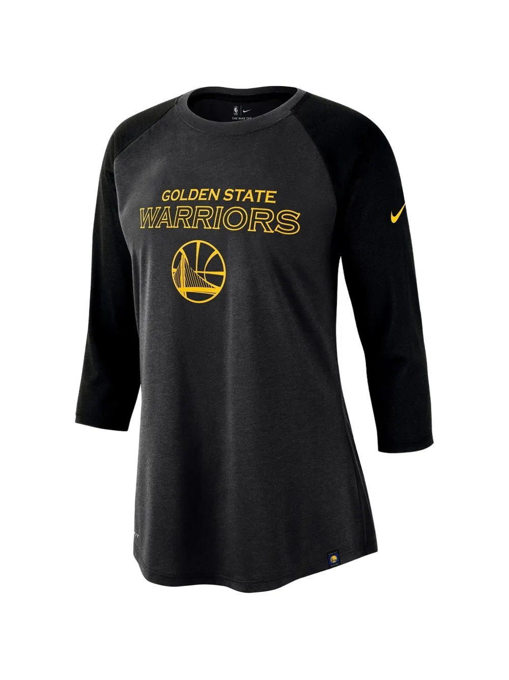 Nike NBA GS Warriors Wordmark T-Shirt mit Raglanärmeln - Grau