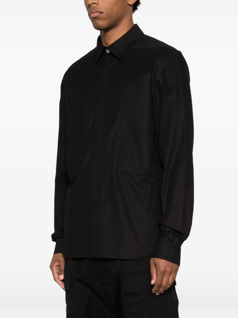 Rick Owens Overhemd met klassieke kraag Zwart