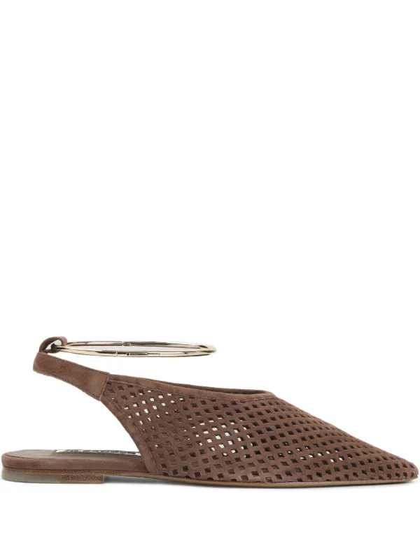 Jil Sander Slingback Flat Pumps in Brown
