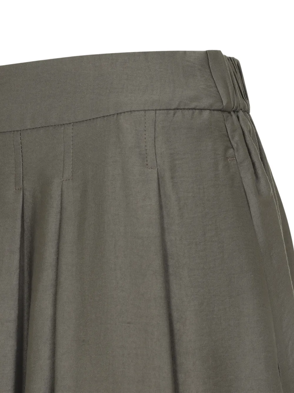  Peserico Pleated-detail Midi Skirt - Brown 