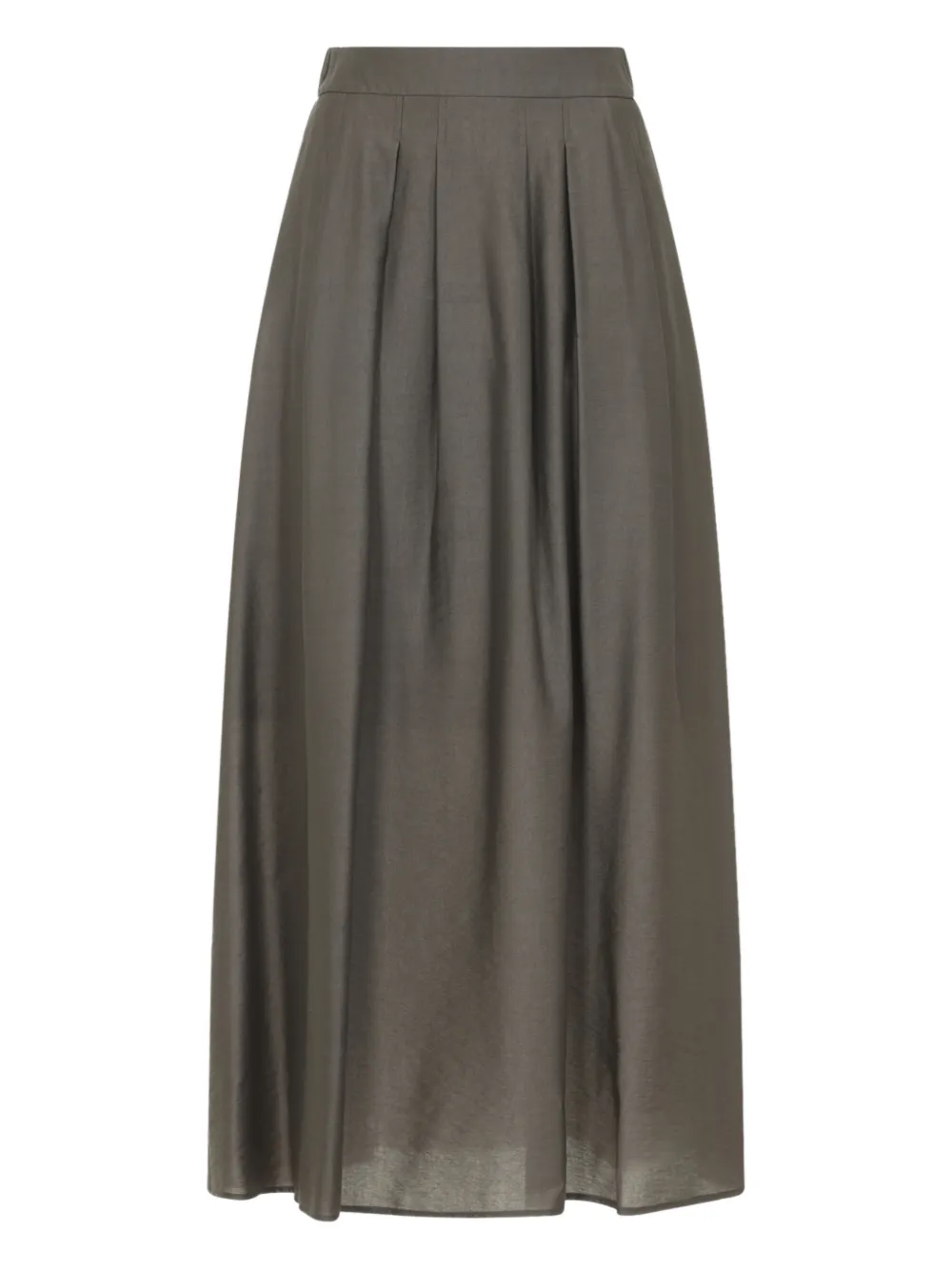 Peserico pleated-detail midi skirt - Marrone