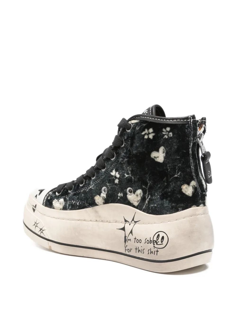R13 Kurt high-top sneakers Zwart