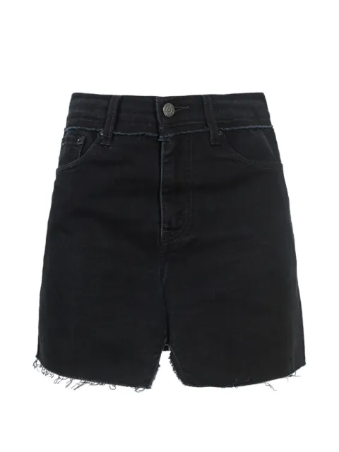 VETEMENTS asymmetric-hem denim mini skirt