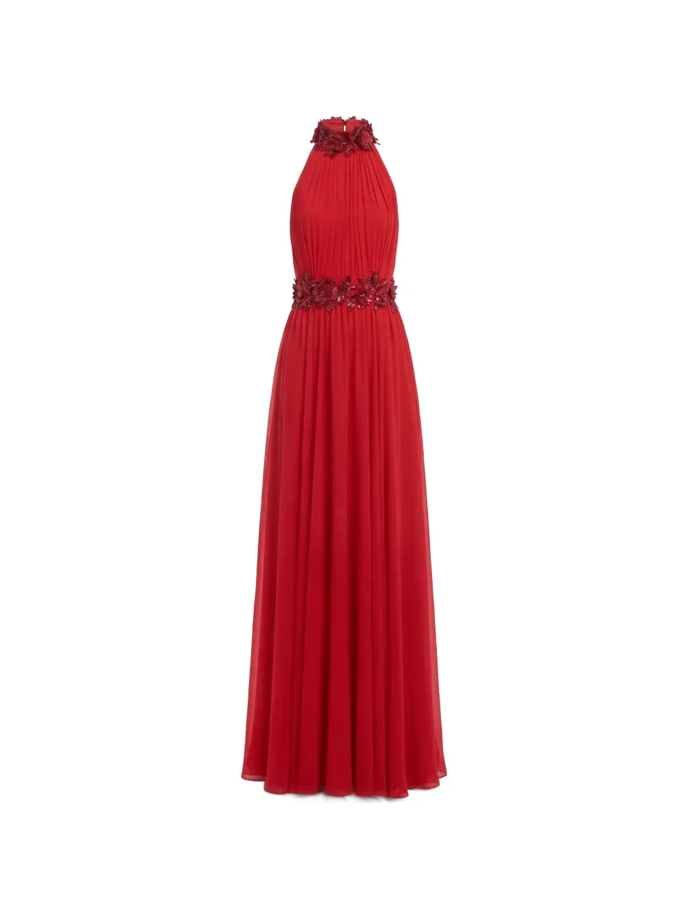 Saiid Kobeisy Abito lungo a fiori - Rosso