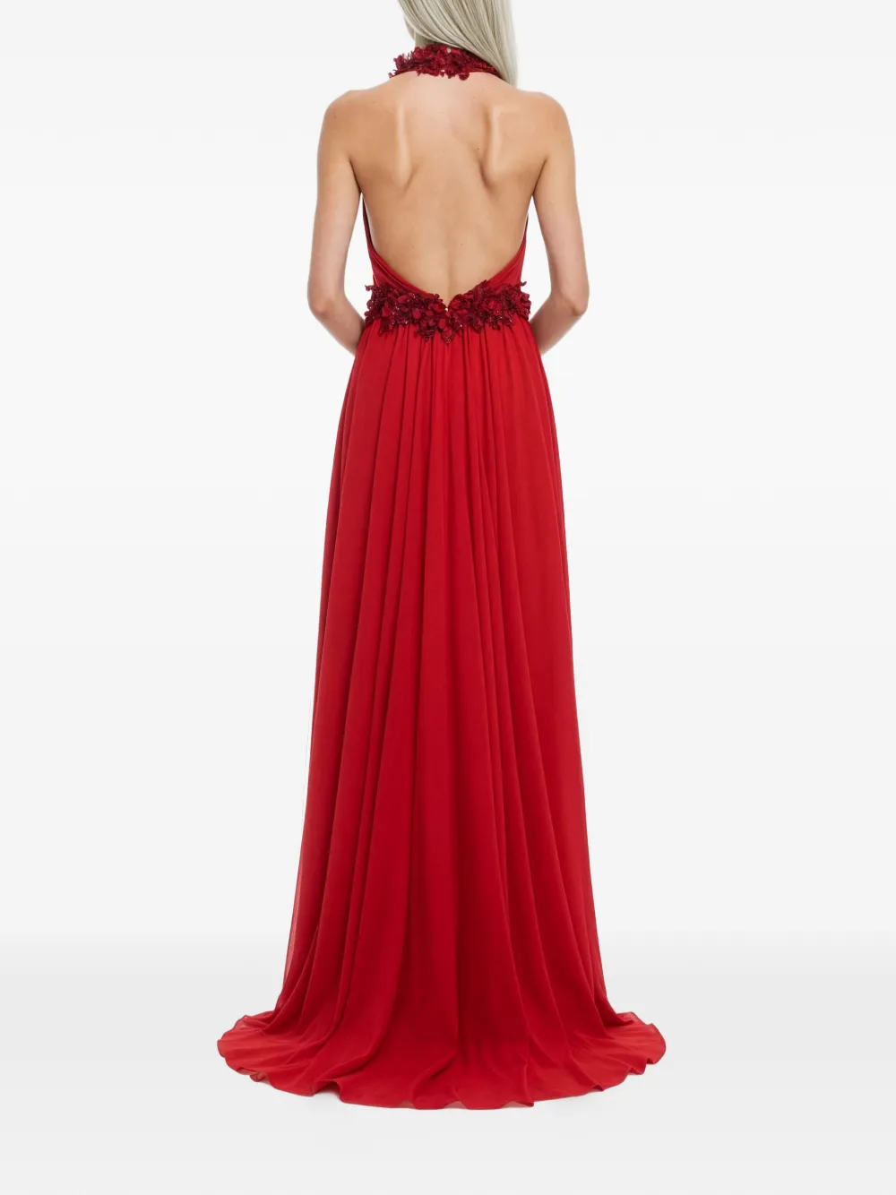 Saiid Kobeisy Maxi-jurk met bloemdetail Rood