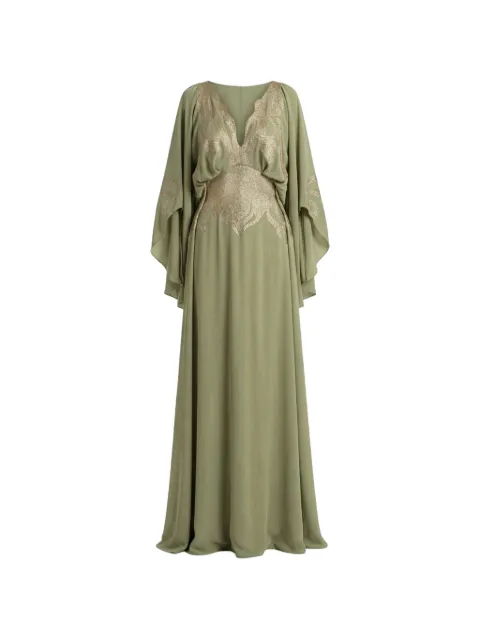 Saiid Kobeisy embellished-upper V-neck gown 