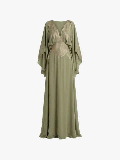 Saiid Kobeisy embellished-upper V-neck gown