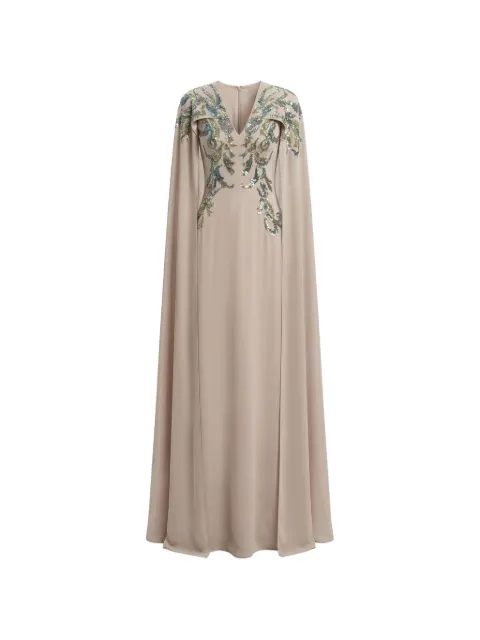 Saiid Kobeisy embellished-front cape dress 