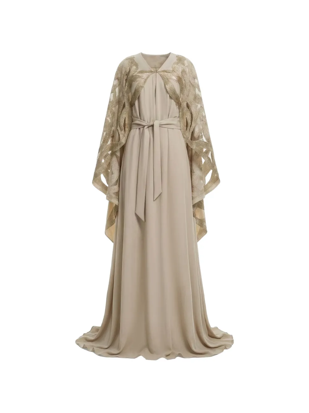 Saiid Kobeisy Abito da sera con mantella - Toni neutri