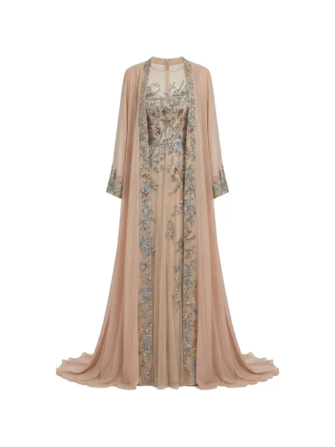 Saiid Kobeisy sequin-embellished cape gown 