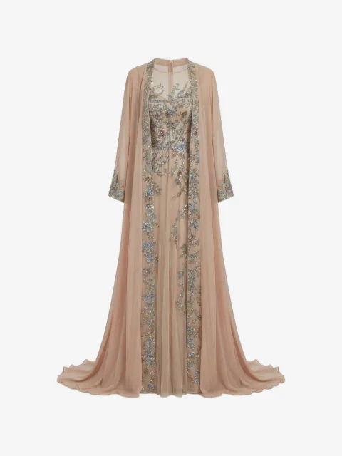 Saiid Kobeisy sequin-embellished cape gown