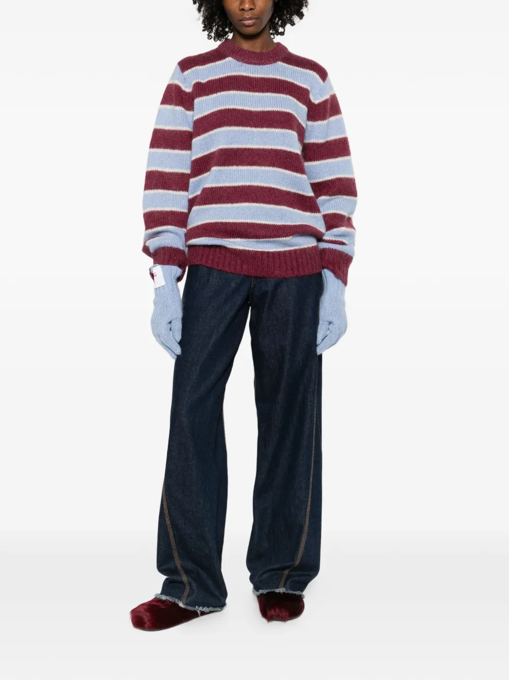 Charles Jeffrey Loverboy Gestreepte trui Rood