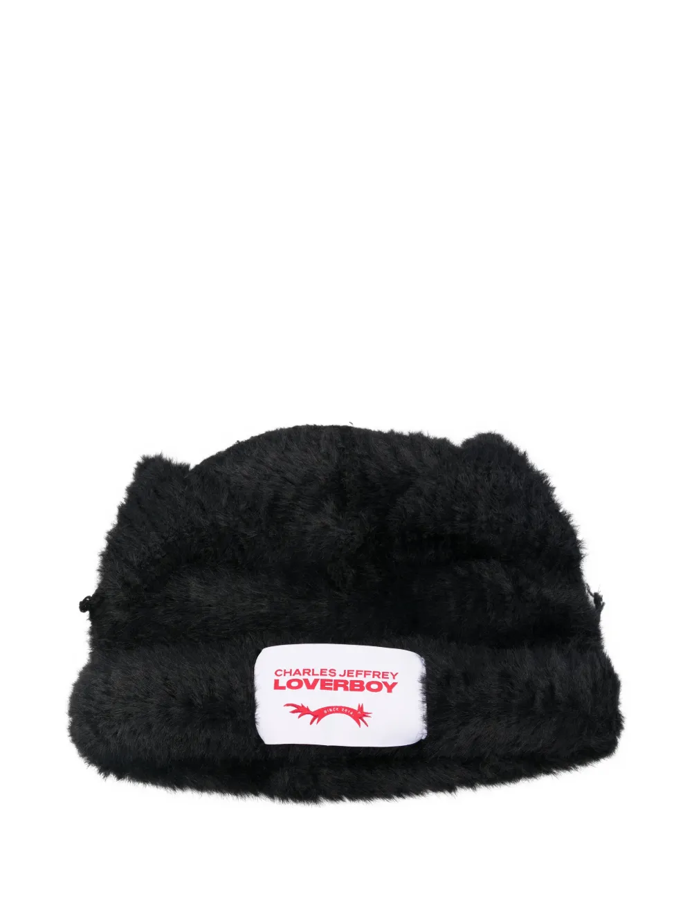 Charles Jeffrey Loverboy Fluffy Chunky Ears beanie - Nero