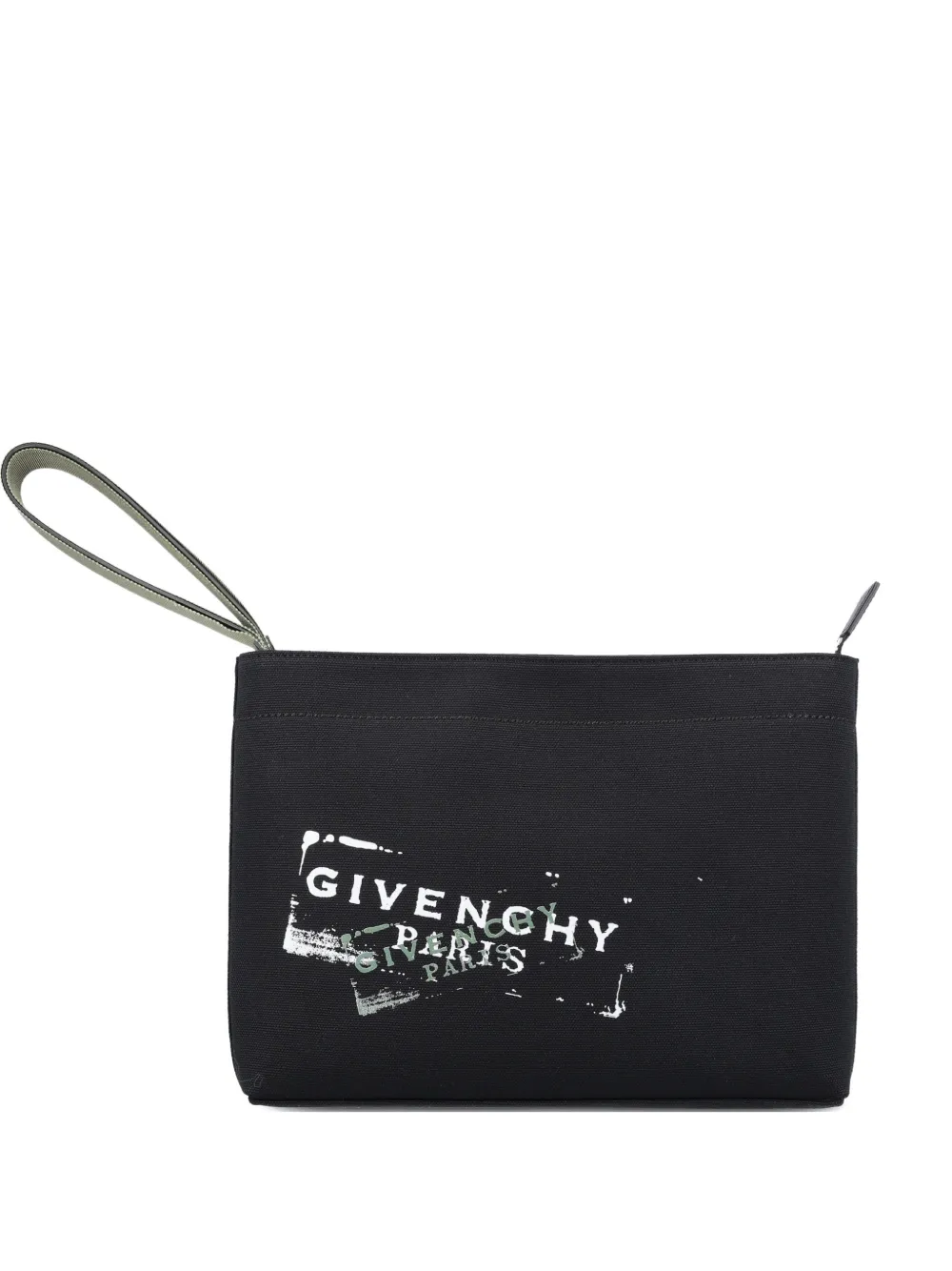 Givenchy logo-print clutch bag - Schwarz