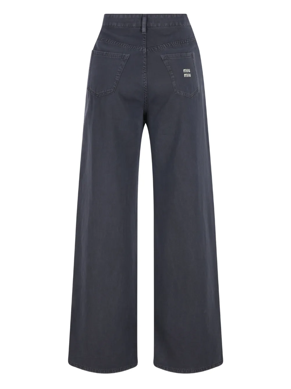 Miu Miu wide-leg five-pockets jeans - Grijs