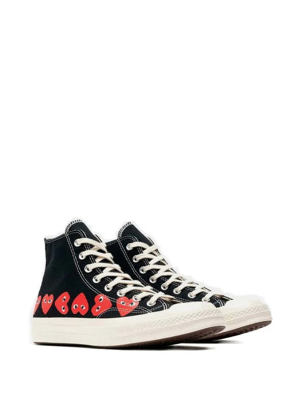 Comme des Garçons Homme x Converse Chuck 70 high-top sneakers met hartpatroon Zwart