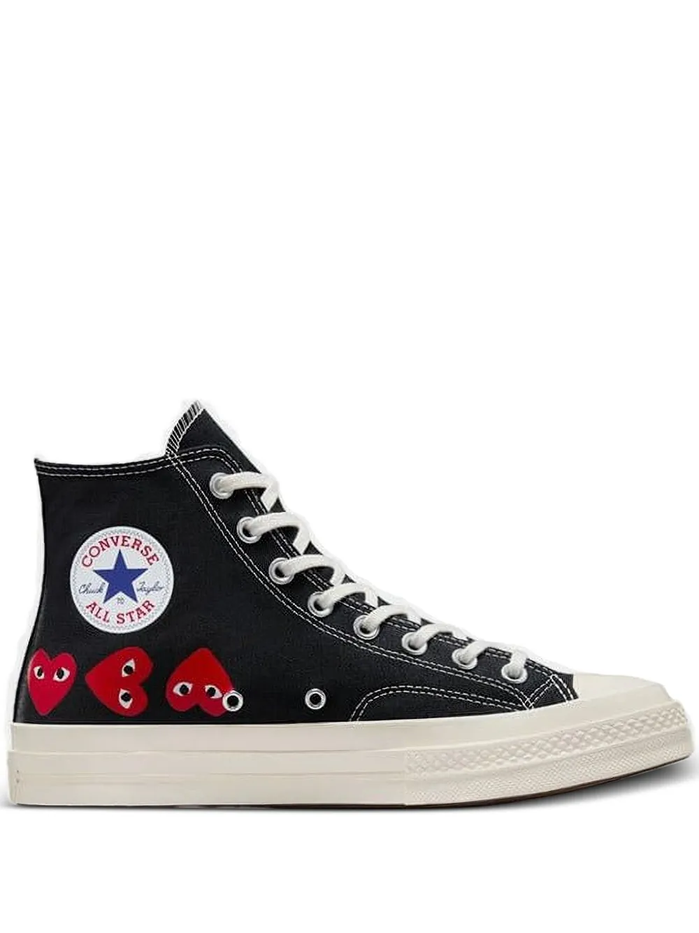 Comme des Garçons Homme x Converse Chuck 70 heart-motif high-top sneakers - Nero