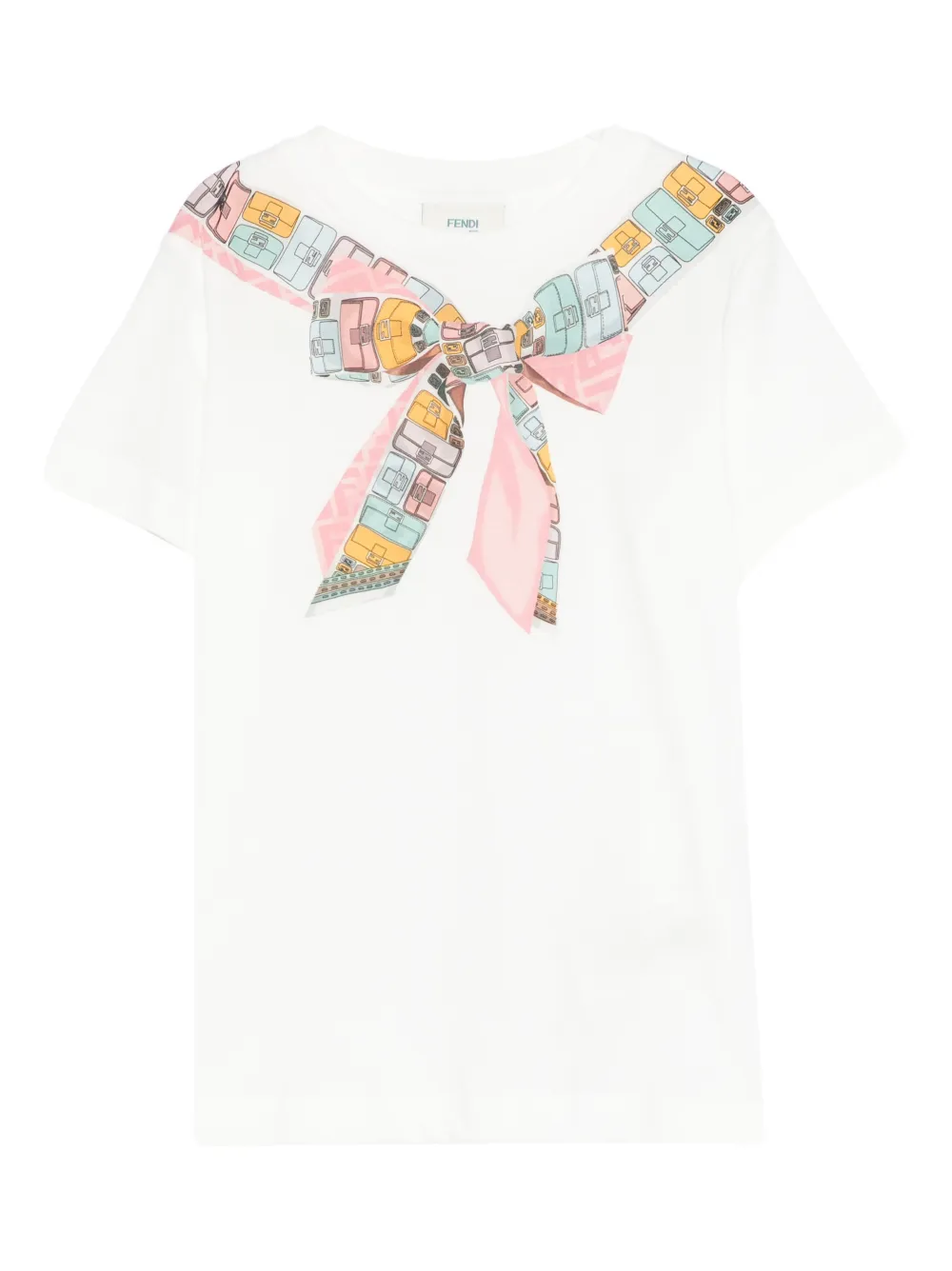 Fendi Kids graphic T-shirt - Bianco