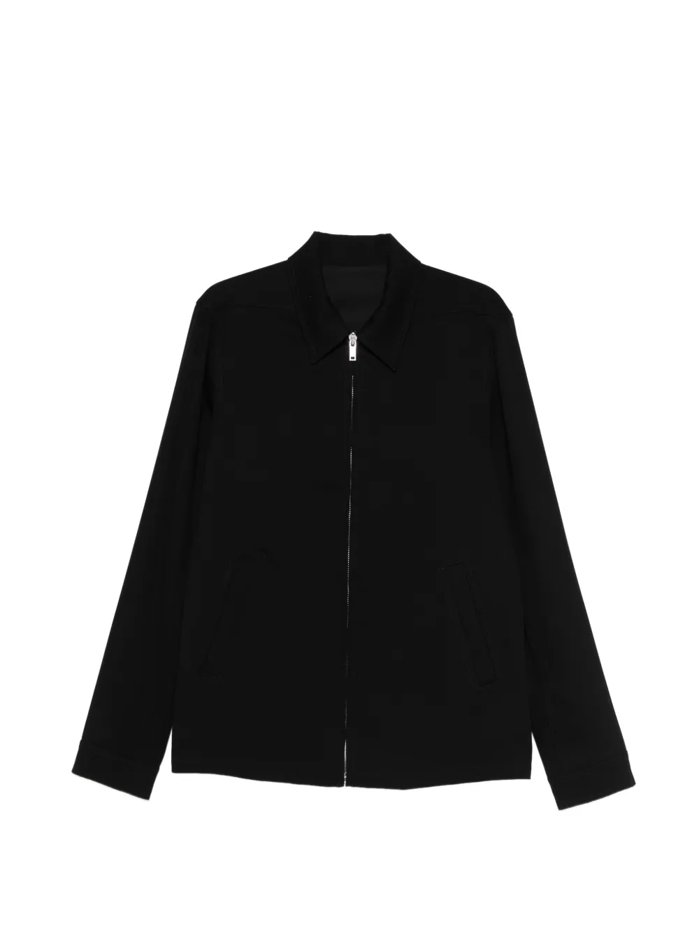 Rick Owens long-sleeve pointed-collar bomber jacket - Nero