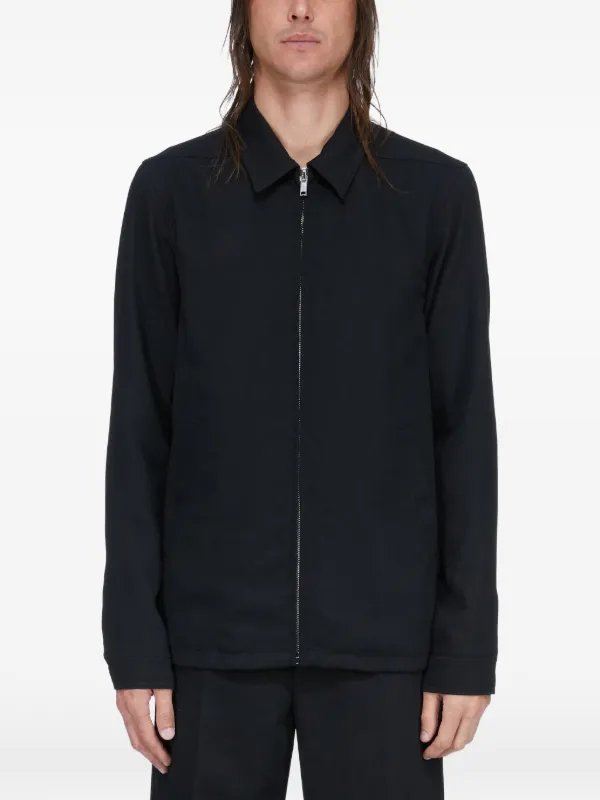 Rick Owens ポインテッドカラー ボンバージャケット | ブラック