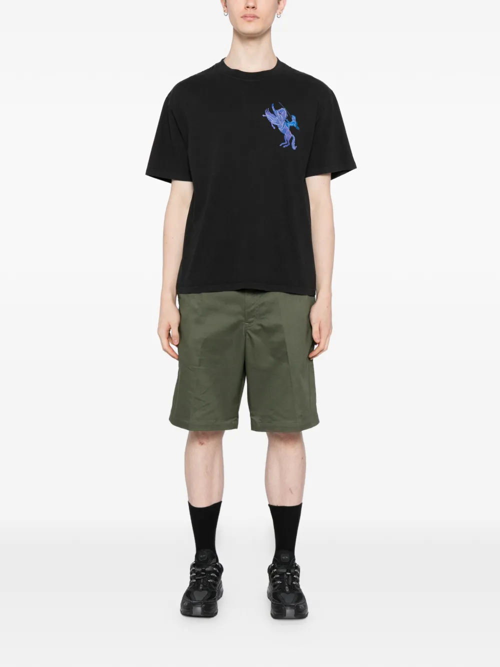 Melt horse-print T-shirt - Zwart