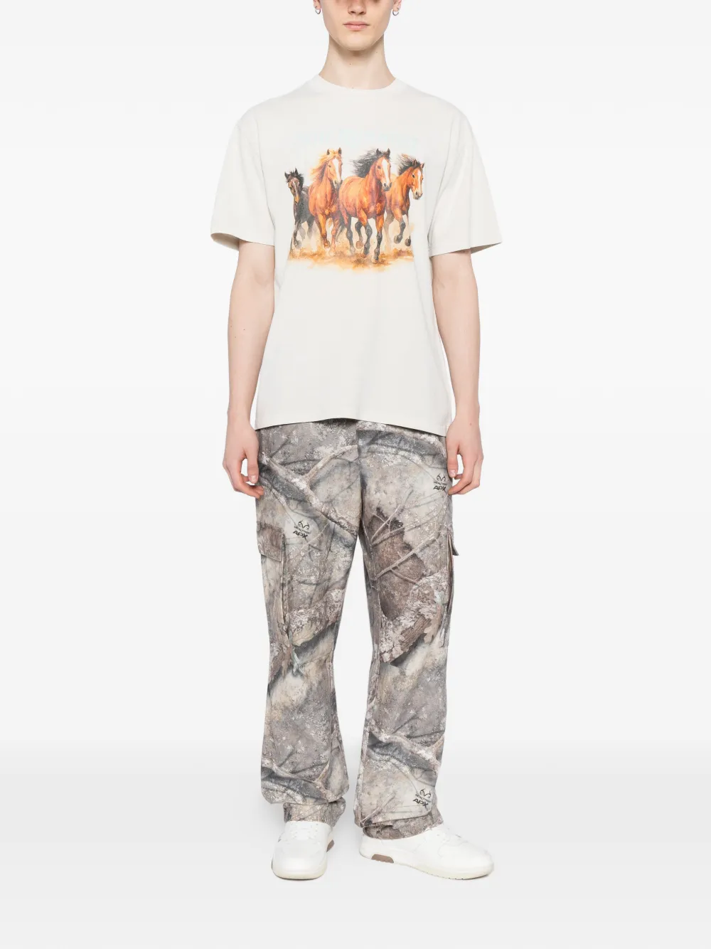 Melt horse-print T-shirt - Beige