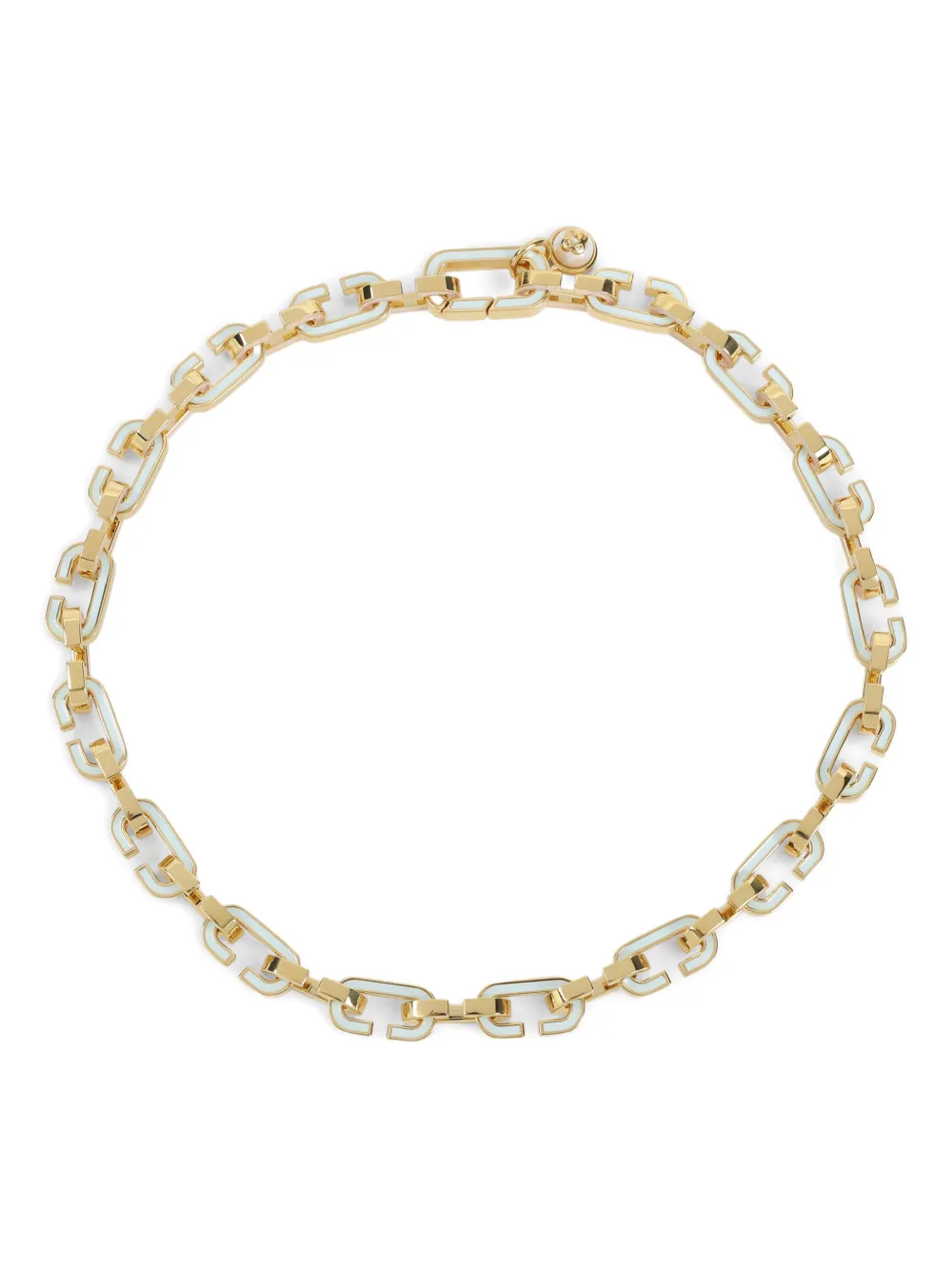 Casablanca enamelled link chain necklace - Gold
