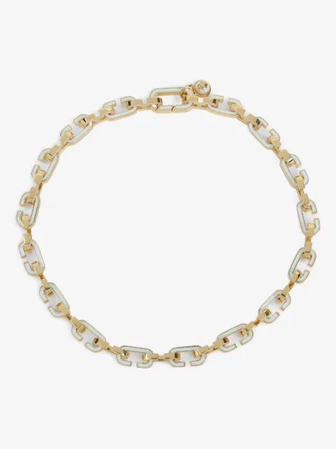 Casablanca enamelled link chain necklace